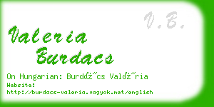 valeria burdacs business card